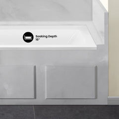 Swiss Madison Voltaire 60" X 30" Left-Hand Drain Alcove Bathtub - SM-DB559 - The Home Selection