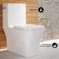 Swiss Madison Concorde One-Piece Square Toilet Side Flush 1.28 gpf - SM-1T107 - The Home Selection