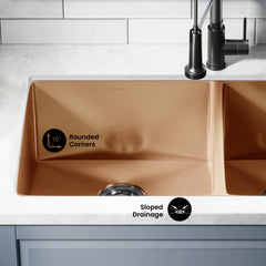 Swiss Madison Rivage 33" x 20" Dual Basin, Undermount Kitchen Sink - SM-KU725