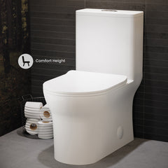 Swiss Madison Burdon One-Piece Elongated Toilet Vortex™ Dual-Flush 1.1/1.6 gpf - SM-1T111 - The Home Selection