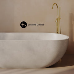 Swiss Madison Claire 60" Freestanding Concrete Bathtub, Drain Included - SM-FB1901