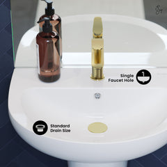 Swiss Madison Caché 21" Wall-Mount Bathroom Sink - SM-WS321 - The Home Selection