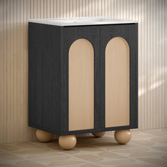 Swiss Madison Plaisir II 24" Freestanding Bathroom Vanity with 3-Hole Centerset Sink Top - SM-BV0701