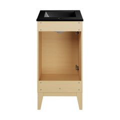 Swiss Madison Cascade 18 in. Brown Oak Bathroom Vanity