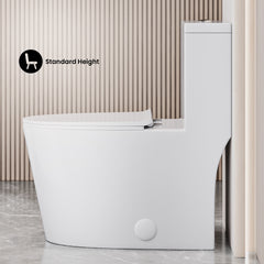 Swiss Madison Dreux High Efficiency One-Piece Elongated Toilet with 0.8 GPF Water Saving Patented Technology - SM-1T180 - The Home Selection