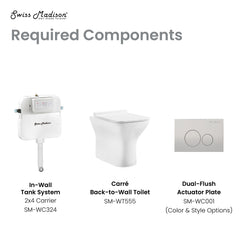 Carré Back-To-Wall Elongated Toilet Bowl - SM-WT5 - The Home Selection
