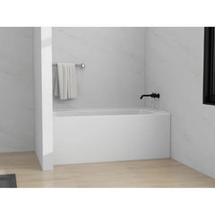 Vanity Art 48"x 32" Pure White Alcove Soaking Tub with Overflow and Drain - B3011-Right