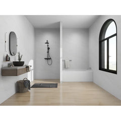 Vanity Art 48"x 32" Pure White Alcove Soaking Tub with Overflow and Drain - B3011-Right