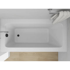 Vanity Art 60"x 30" Pure White Alcove Soaking Tub with Overflow and Drain - B3022-Left