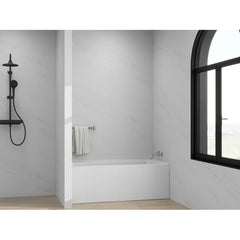 Vanity Art 60"x 30" Pure White Alcove Soaking Tub with Overflow and Drain - B3022-Right