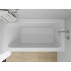 Vanity Art 48"x 32" Pure White Alcove Soaking Tub with Overflow and Drain - B3011-Right