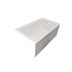 Vanity Art 60"x 30" Pure White Alcove Soaking Tub with Overflow and Drain - B3022-Right