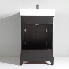 Vanity Art 30"Bath Vanity with Engineered Marble Top in White with Basin and Mirror - VA1030