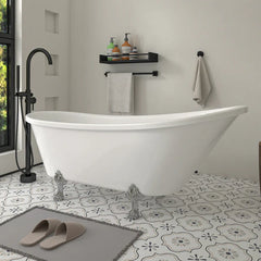 Vanity Art 69" Luxury Acrylic Clawfoot Freestanding Bathtub – Classic Elegance & Modern Comfort - VA6310-L