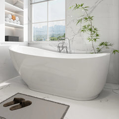 Vanity Art 71 Inch  Acrylic Clawfoot Freestanding Bathtub – Elegant Design & Lasting Comfort - VA6512-L