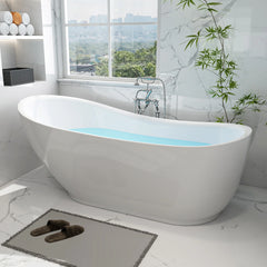 Vanity Art 71 Inch  Acrylic Clawfoot Freestanding Bathtub – Elegant Design & Lasting Comfort - VA6512-L