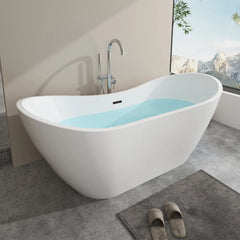 Vanity Art 71" Acrylic Clawfoot Freestanding Bathtub – Timeless Style & Luxurious Comfort - VA6517