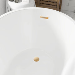 Vanity Art 55" Acrylic Freestanding Soaking Tub with Air Bath - VA6522