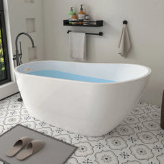 Vanity Art 55" Acrylic Freestanding Soaking Tub with Air Bath - VA6522