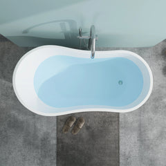Vanity Art 55" x 28" Freestanding Acrylic Soaking Tub - VA6531