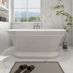Vanity Art 68" Acrylic Freestanding Soaking Bathtub – Sleek Design & Spa-Like Comfort - VA6610-L