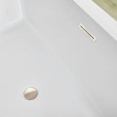 Vanity Art 67" Acrylic Flatbottom Freestanding Soaking Bathtub in White - VA6817-L