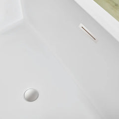 Vanity Art 59" Freestanding Bathtub – Overflow W/Chrome Finish and Adjustable Leveling Leg - VA6817
