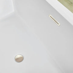 Vanity Art 59" Freestanding Bathtub – Overflow W/Chrome Finish and Adjustable Leveling Leg - VA6817