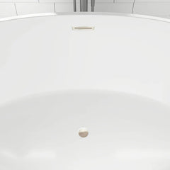 Vanity Art 69" Freestanding Bathtub – Overflow W/Chrome Finish and Adjustable Leveling Legs - VA6834-S