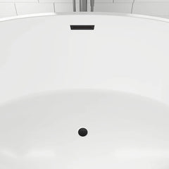 Vanity Art 69" Freestanding Bathtub – Overflow W/Chrome Finish and Adjustable Leveling Legs - VA6834-S