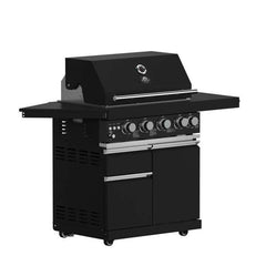 Forno All'Aperto 62,600 BTU BBQ with 3 Stainless-Steel Burners & Infrared Burners & Sink Module with Black Sintered Stone Countertops, Bar & Beverage Center - FODKT2582BLK