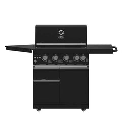 Forno All'Aperto 62,600 BTU BBQ with 3 Stainless-Steel Burners & Infrared Burners & Sink Module with Black Sintered Stone Countertops, Bar & Beverage Center - FODKT2582BLK