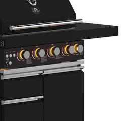 Forno All'Aperto 62,600 BTU BBQ with 3 Stainless-Steel Burners & Infrared Burners & Sink Module with Black Sintered Stone Countertops, Bar & Beverage Center - FODKT2582BLK