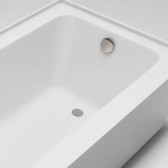 Vanity Art 60"x 30" Pure White Alcove Soaking Tub with Overflow and Drain - B3022-Right