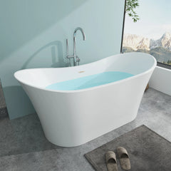 Vanity Art 67" Acrylic Freestanding Soaking Bathtub – Luxurious Comfort & Modern Design - VA6805