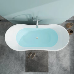 Vanity Art 67" Acrylic Freestanding Soaking Bathtub – Luxurious Comfort & Modern Design - VA6805