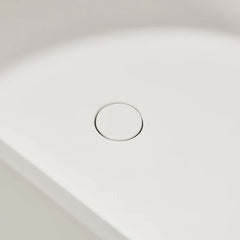 Vanity Art 67" x 32" Freestanding Oval Soaking Stone Resin Bathtub with Overflow and Pop Up Drain - VA6920