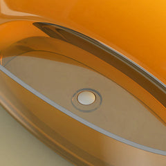 Vanity Art Freestanding Oval Soaking Stone Resin Bathtub with Pop Up Drain - VA6921-PR