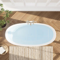 Altair Euston 65" x 30" Solid Surface Soaking Bathtub with Integrated Overflow - 53165-BAT