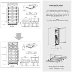 KingsBottle 24" Kitchen Wine Refrigerator Freestanding 100 Bottle  - KBU100WX