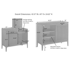 Crosley Asher Record Storage Media Console - CF1140