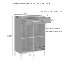 Crosley Juno Record Storage Cube Bookcase - CF1325-BR