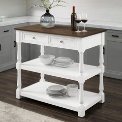 Crosley Caitlyn Wood Top Kitchen Island - CF3037BR-WH