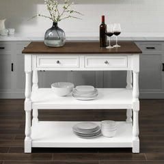 Crosley Caitlyn Wood Top Kitchen Island - CF3037BR-WH