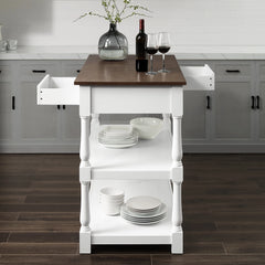 Crosley Caitlyn Wood Top Kitchen Island - CF3037BR-WH