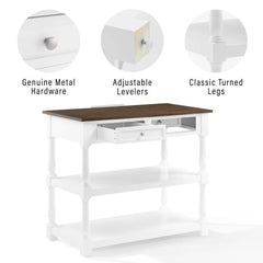 Crosley Caitlyn Wood Top Kitchen Island - CF3037BR-WH