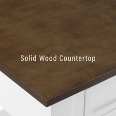 Crosley Caitlyn Wood Top Kitchen Island - CF3037BR-WH