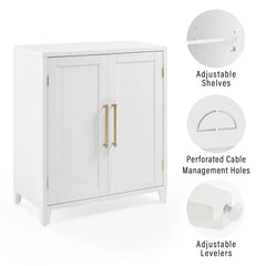 Crosley Roarke Stackable Kitchen Pantry Storage Cabinet - CF3130-WH