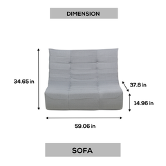 Deko Living Gray Compressed Foam Sofa - CIF50