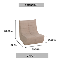 Deko Living Gray Compressed Foam Chair - CIF50